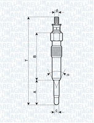 MAGNETI MARELLI 062503901304 -  Свеча накаливания